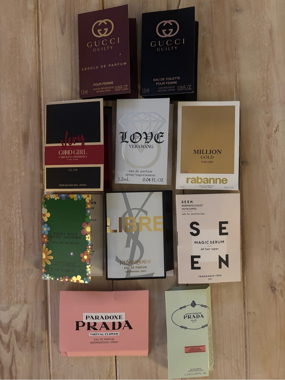 Sample fragrance scent Cards Pack - total of 10